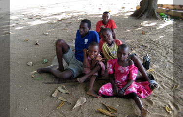 Local children from Mikindani